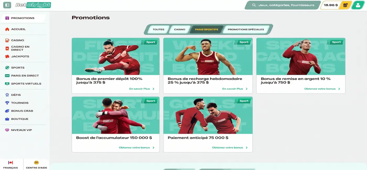 Betalright Online Wetten
